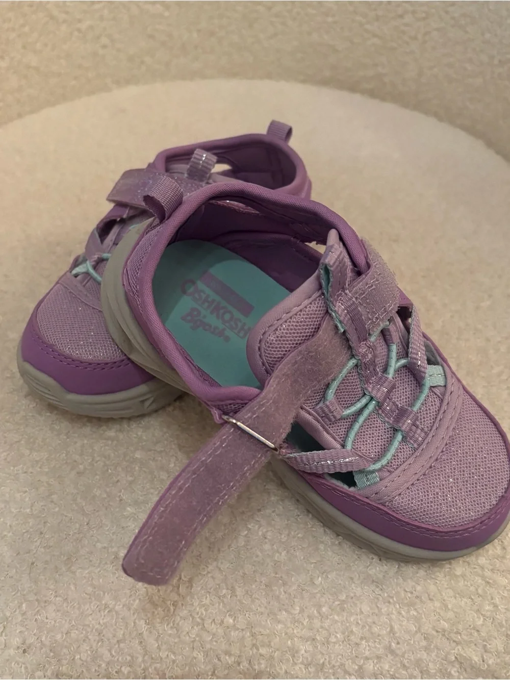 OshKosh B'gosh Lavender Purple Kids' Sneakers with Teal Accents